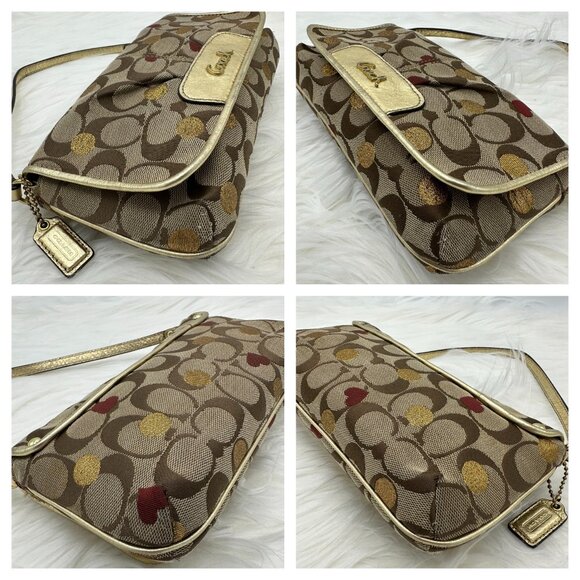 *SOLD* Vintage Coach Secret Admirer Large Flap Wristlet + Bonus Strap Extender - Picture 11 of 16